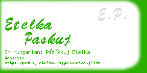 etelka paskuj business card